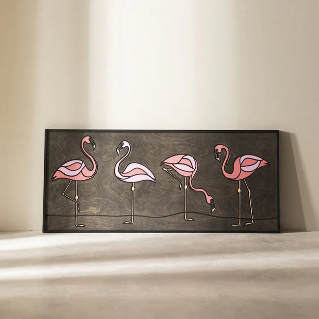WoodArt - Flamingos