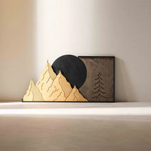 Load image into Gallery viewer, Decorative wall art with mountain and tree design

