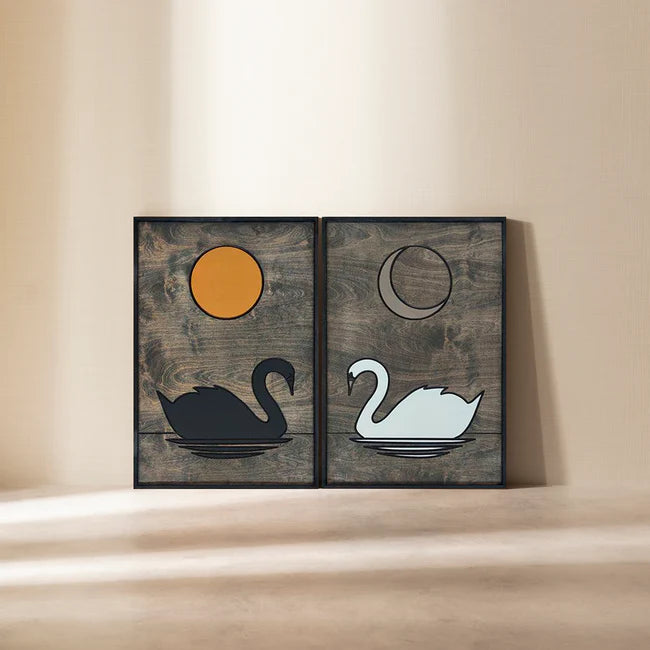WoodArt - Swans