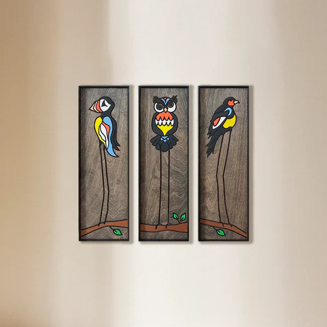 WoodArt - Tropica Birds(Anthracite)