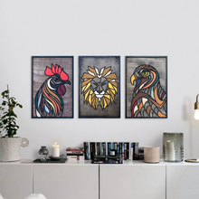 Load image into Gallery viewer, WoodArt - Rooster Lion Eagle
