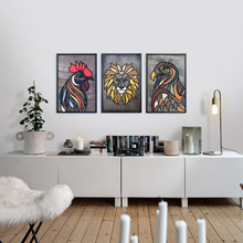 Load image into Gallery viewer, WoodArt - Rooster Lion Eagle
