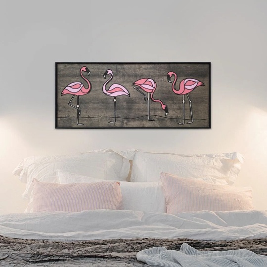 WoodArt - Flamingos